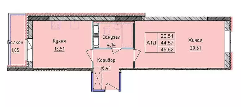 1-комнатная квартира: Ярославль, Тутаевское шоссе, 109 (45.62 м) - Фото 1
