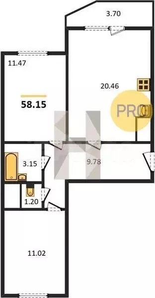3-к. квартира, 59 м, 7/9 эт. - Фото 0