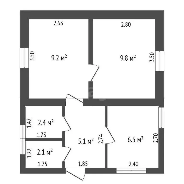 Дом в Бахчисарай, улица Ракитского (38.6 м) - Фото 0