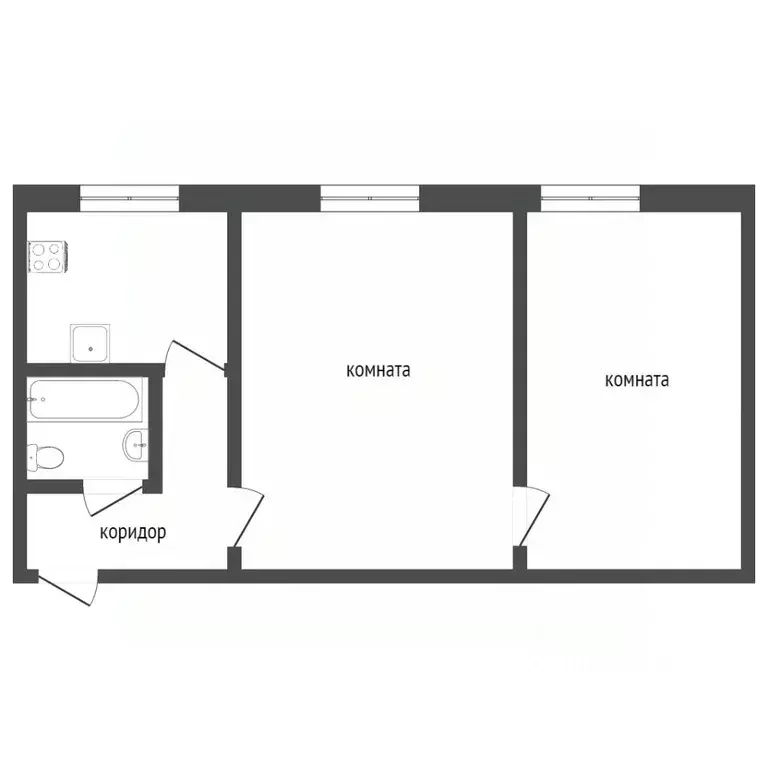 2-к кв. Севастополь ул. Льва Толстого, 17А (37.5 м) - Фото 0