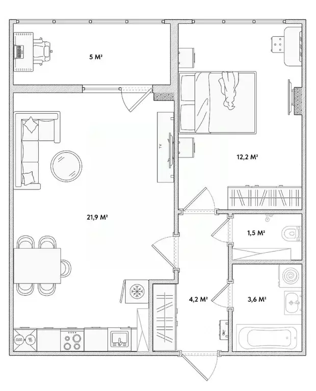 1-к кв. Орловская область, Орел Раздольная ул., 29 (43.4 м) - Фото 1