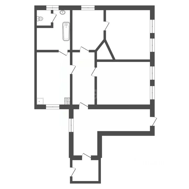 3-к кв. Тульская область, Тула ул. Фридриха Энгельса, 77 (92.0 м) - Фото 2