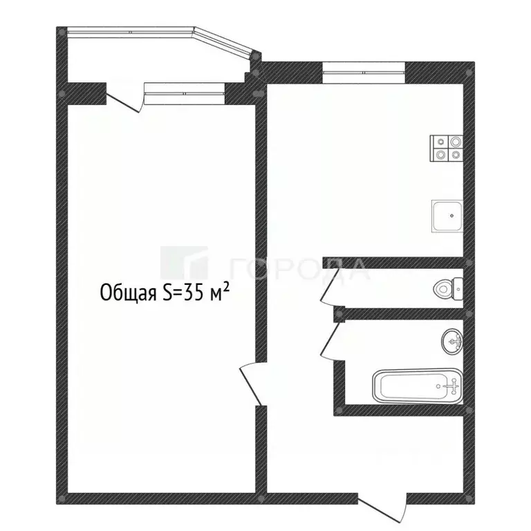 1-к кв. Кемеровская область, Новокузнецк Березовая Роща жилой ... - Фото 2
