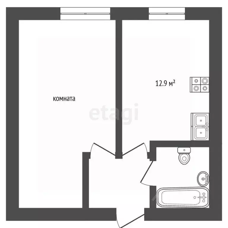 1-к кв. Москва проезд Шокальского, 55К2 (38.8 м) - Фото 2