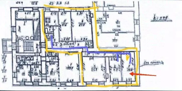 Комната Санкт-Петербург наб. Реки Фонтанки, 130 (19.0 м) - Фото 1