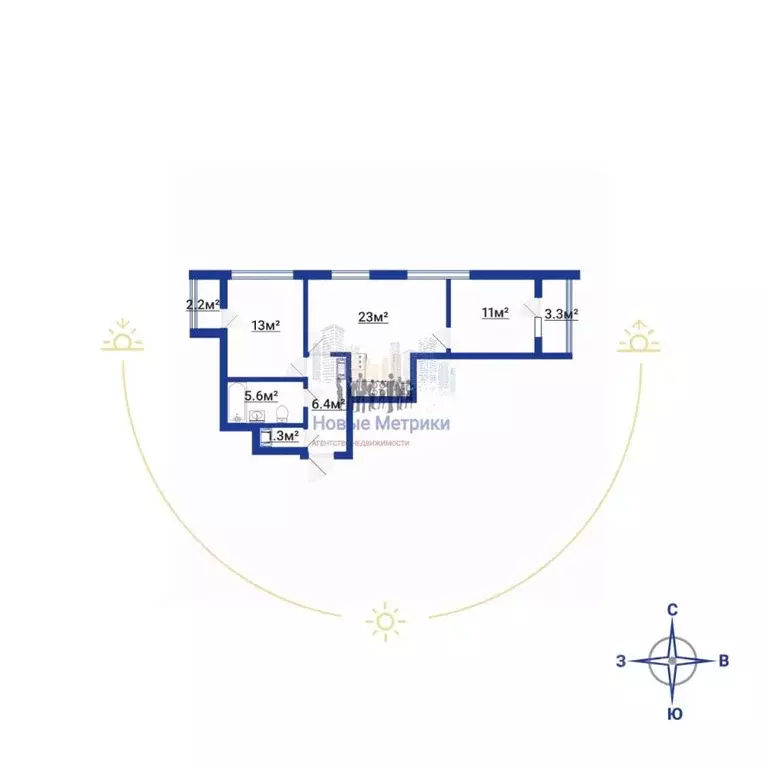 2-к кв. Санкт-Петербург Глухарская ул., 26 (60.0 м) - Фото 1