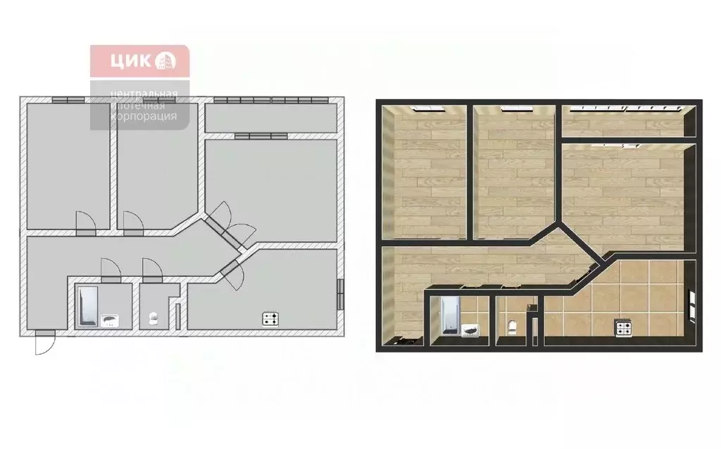 3-к кв. Рязанская область, Рязань ул. Шевченко, 82к1 (81.9 м) - Фото 2