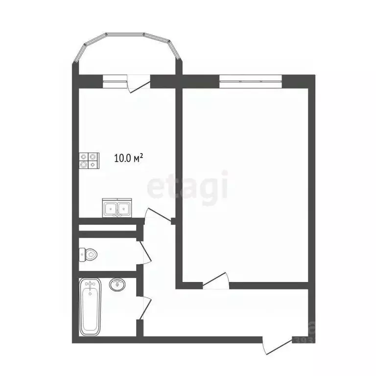 1-к кв. Тюменская область, Тюмень Антипино мкр, ул. Беловежская, 9 ... - Фото 2