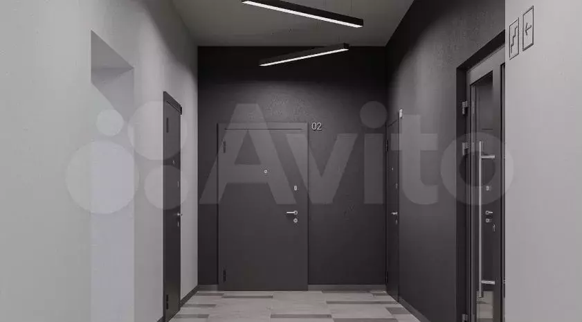 1-к. квартира, 43,7 м, 1/4 эт. - Фото 1