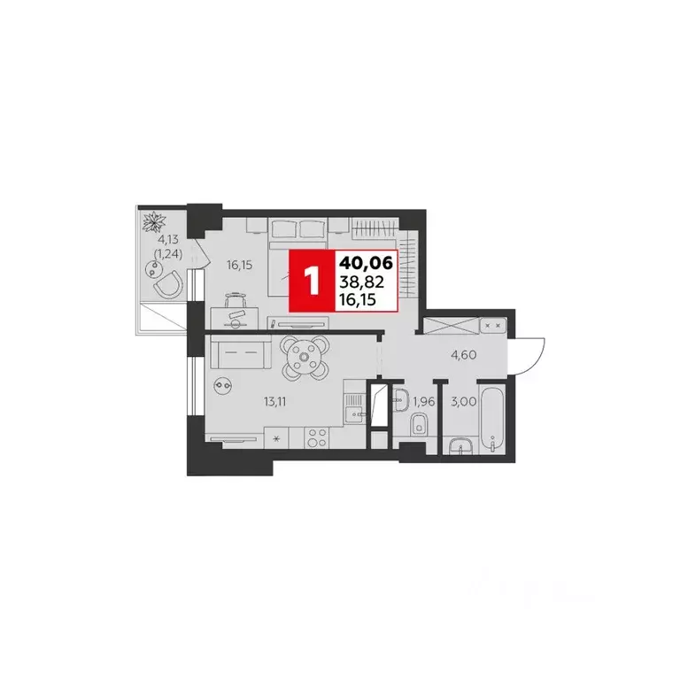 1-к кв. Ростовская область, Ростов-на-Дону ул. Штахановского, 24/2 ... - Фото 1
