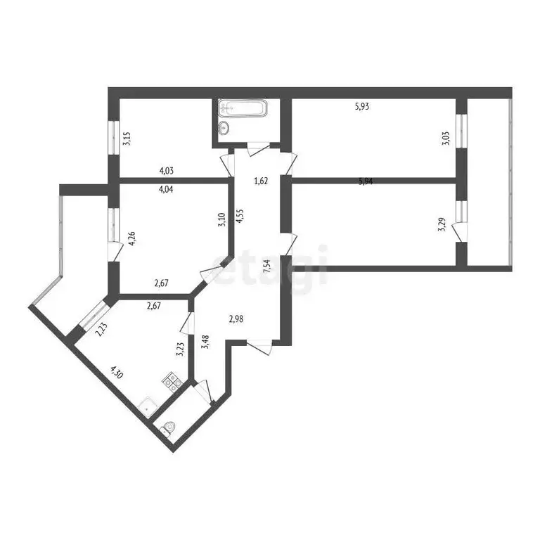 4-комнатная квартира: Тюмень, Широтная улица, 209 (101.9 м) - Фото 1