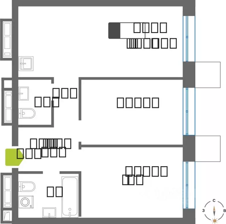 2-к кв. Московская область, Красногорск Чернево-2 мкр,  (53.6 м) - Фото 1