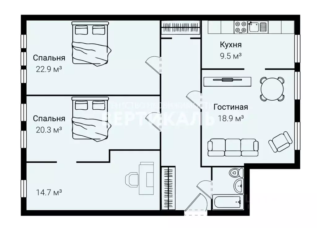 4-к кв. Москва ул. Большая Ордынка, 31/12С1 (108.1 м) - Фото 2
