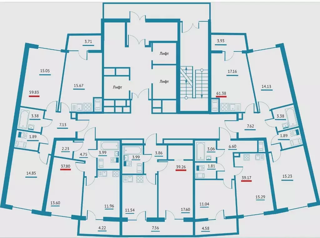 2-к кв. Ленинградская область, Мурино Всеволожский район, Левитан ... - Фото 2