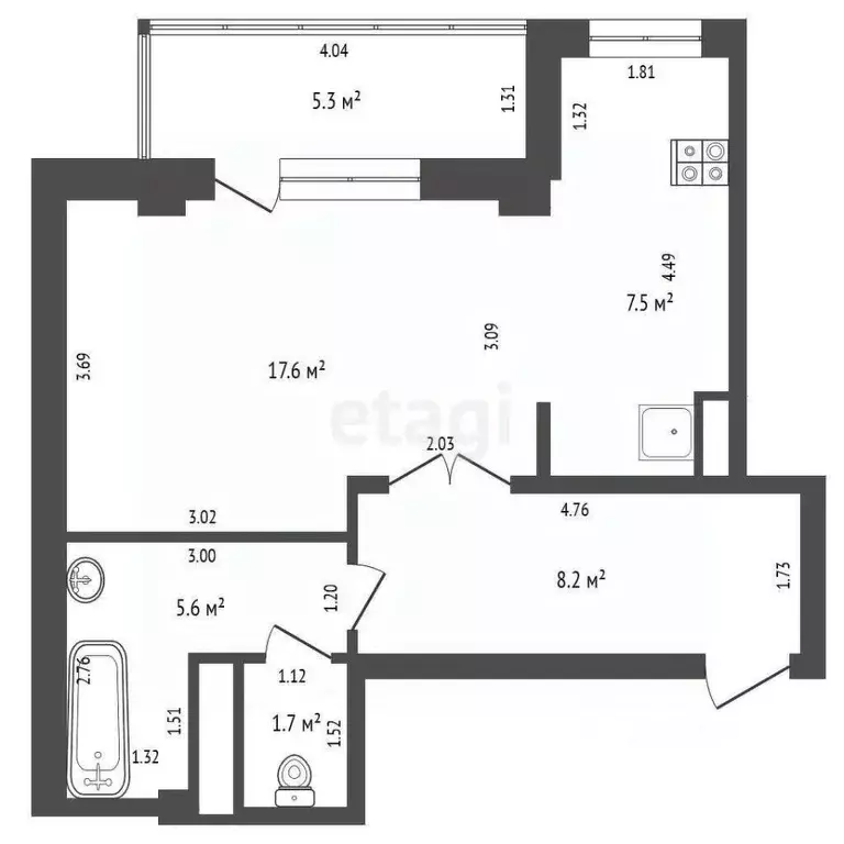 Студия Ростовская область, Ростов-на-Дону Стабильная ул., 21 (41.0 м) - Фото 1