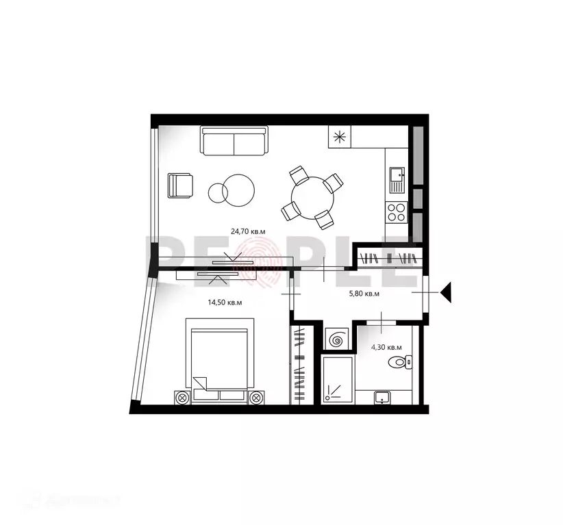 Продаётся 2-к квартира, 49 м - Фото 1