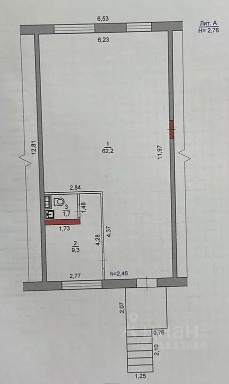 Торговая площадь в Амурская область, Свободный Зейская ул., 44 (73 м) - Фото 2