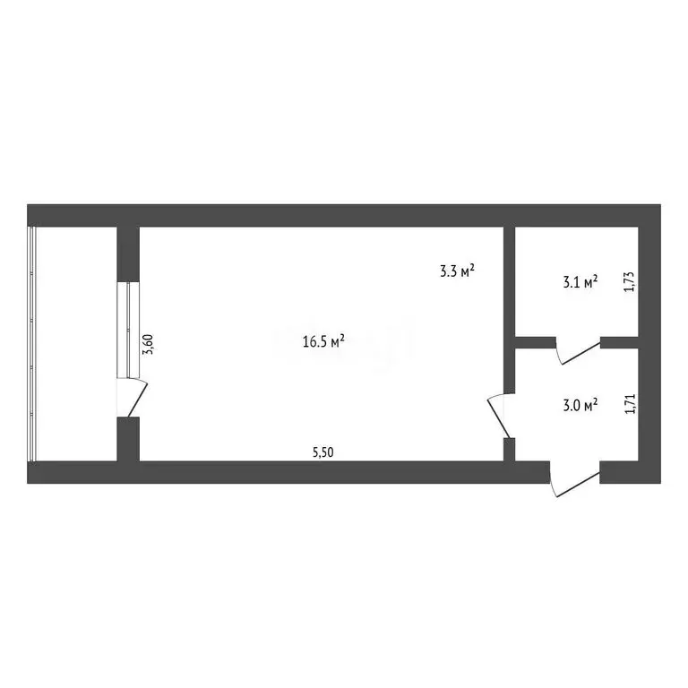 Квартира-студия: Чигири, улица Победы, 1 (25.9 м) - Фото 0
