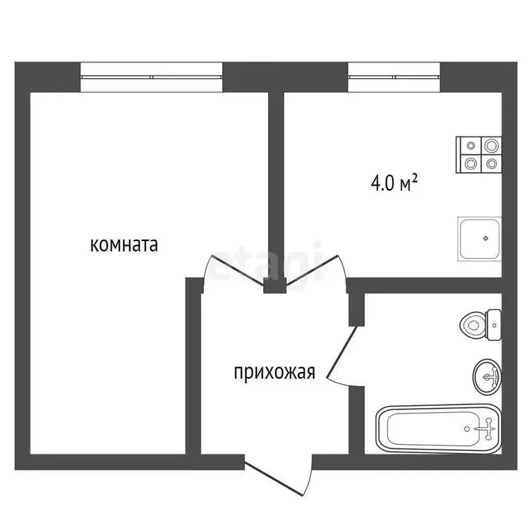 1-комнатная квартира: посёлок Каменники, улица Энергетиков, 3 (20.2 м) - Фото 1