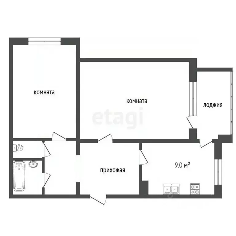 2-к кв. Ставропольский край, Кисловодск Ленинградская ул. (50.2 м) - Фото 2