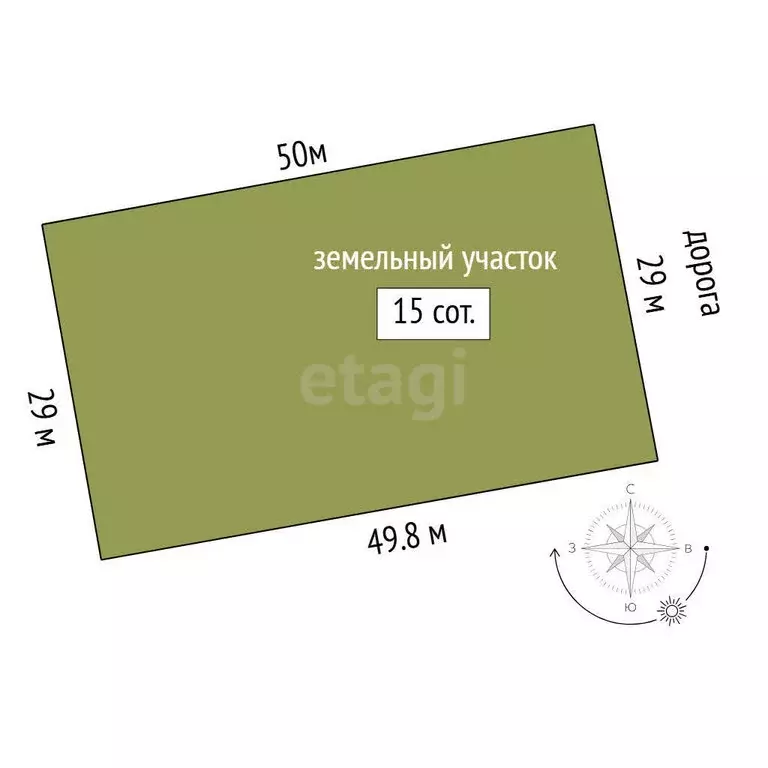 Участок в Чикча, улица Бадритина Гарифуллина (15 м) - Фото 1