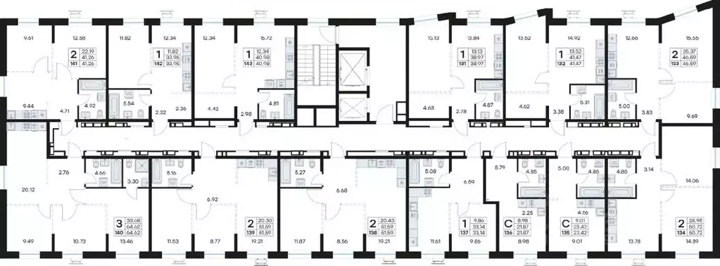 2-к кв. Приморский край, Владивосток Клуб 25 жилой комплекс, 3 (46.59 ... - Фото 2