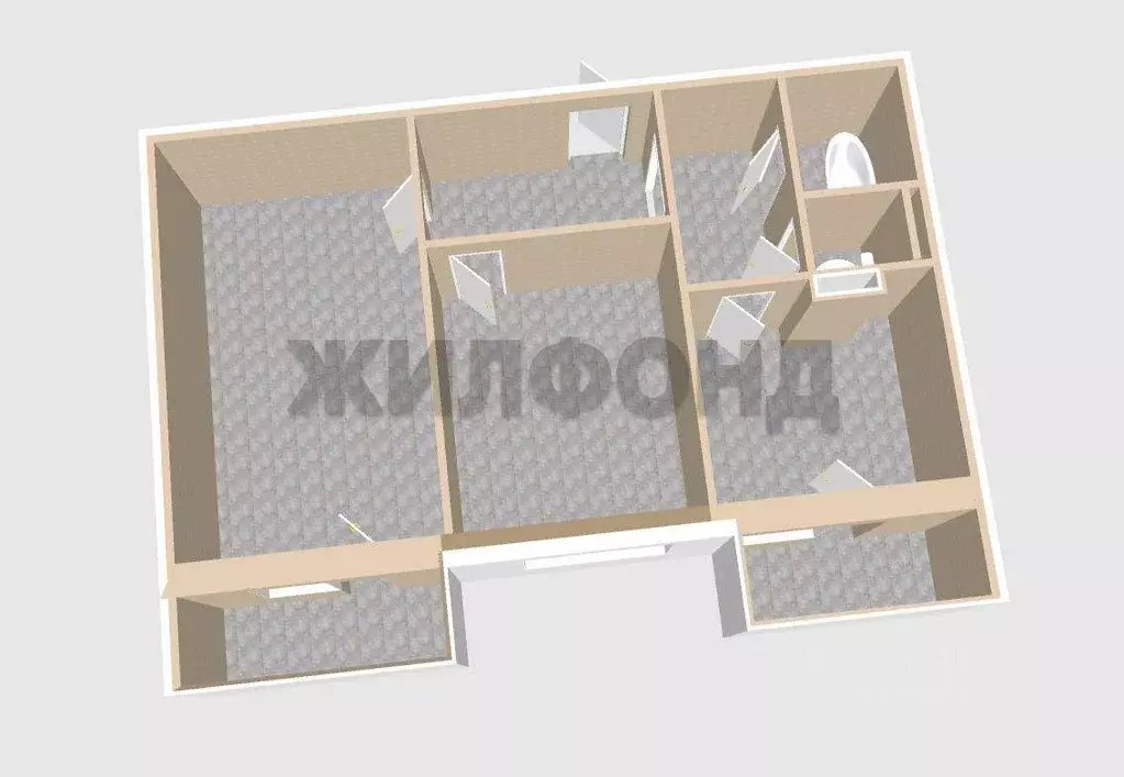 2-к кв. Белгородская область, Белгород ул. Есенина, 46а (50.8 м) - Фото 1