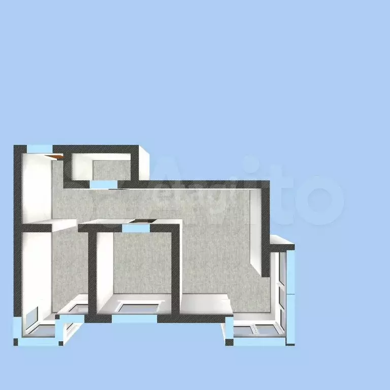 2-к. квартира, 64,7 м, 3/5 эт. - Фото 1