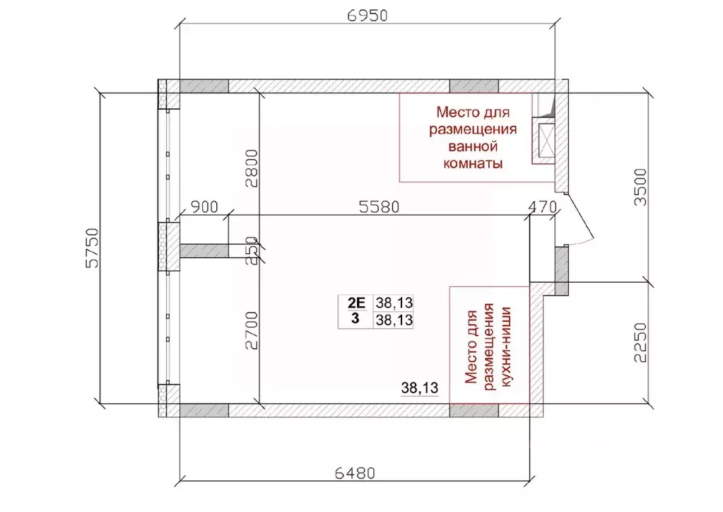 2-к кв. Кемеровская область, Кемерово ул. Дружбы, 11 (38.13 м) - Фото 1