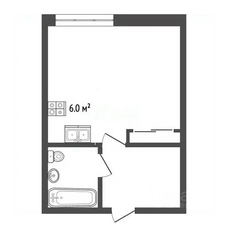 Студия Москва пер. 2-й Петра Алексеева, 5 (29.1 м) - Фото 1