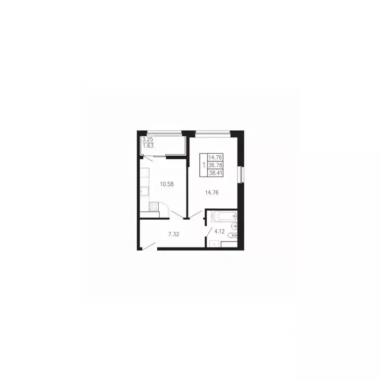 1-к кв. Крым, Феодосия муниципальный округ, Приморский пгт Просторы ... - Фото 1