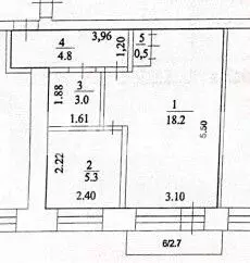 1-к кв. Башкортостан, Уфа Революционная ул., 56 (31.8 м) - Фото 2