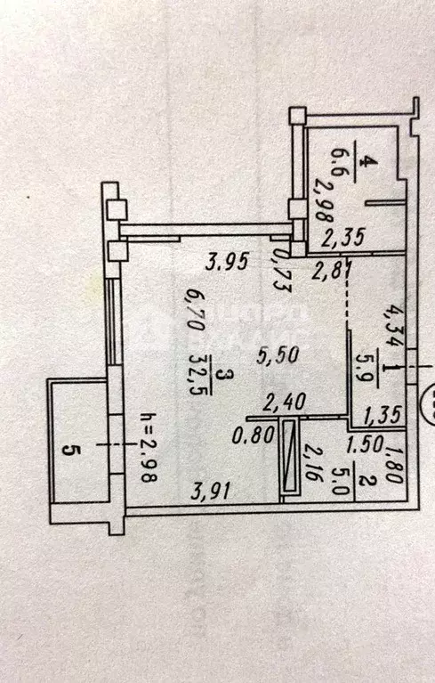 1-к. квартира, 55 м, 6/13 эт. - Фото 0