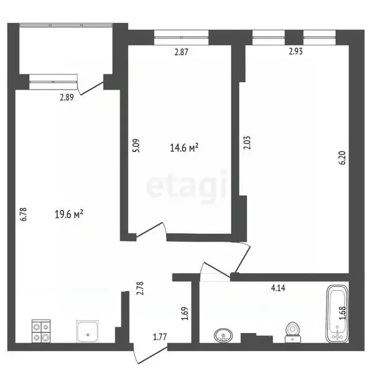3-к кв. Тюменская область, Тюмень ул. Сергея Свиридова, 5 (65.4 м) - Фото 2