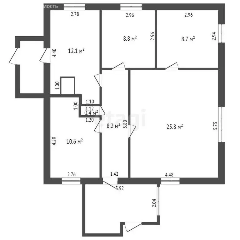 Дом в посёлок городского типа Пышма, Лесная улица (74 м) - Фото 2