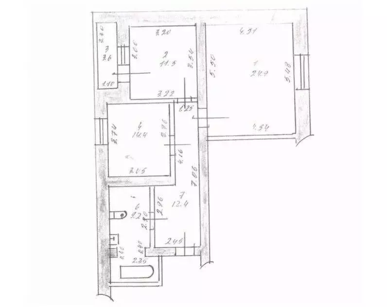 2-к кв. Татарстан, Казань ул. Дубравная, 53к2 (71.2 м) - Фото 2