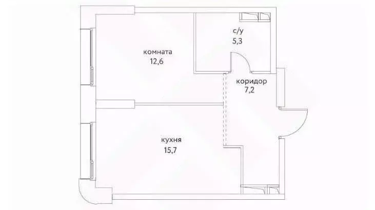 1-к кв. Москва ул. Крузенштерна, 7 (40.3 м) - Фото 2
