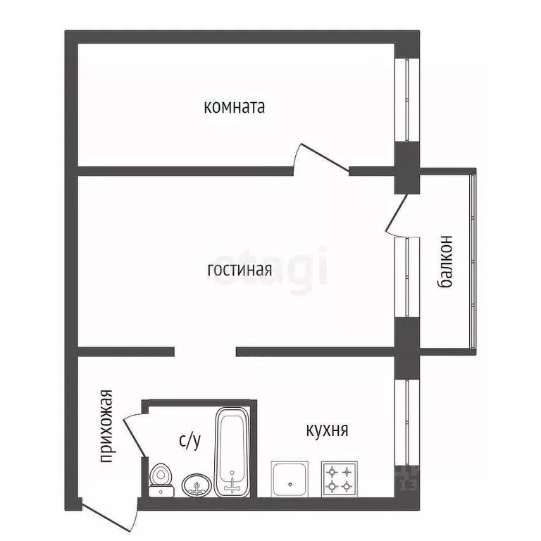 2-к кв. Красноярский край, Красноярск Зеленая Роща мкр, ул. ... - Фото 2