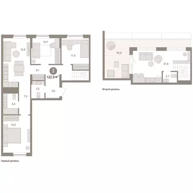 3-комнатная квартира: Новосибирский район, рабочий посёлок Краснообск, ... - Фото 2