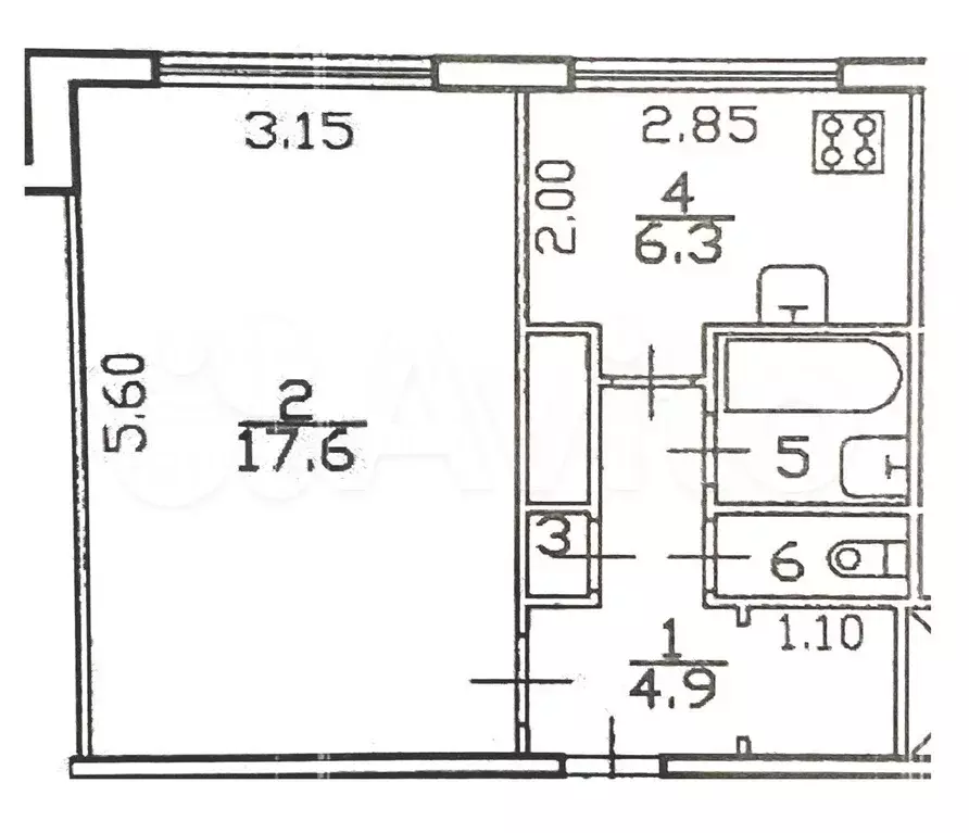 1-к. квартира, 32 м, 7/9 эт. - Фото 0