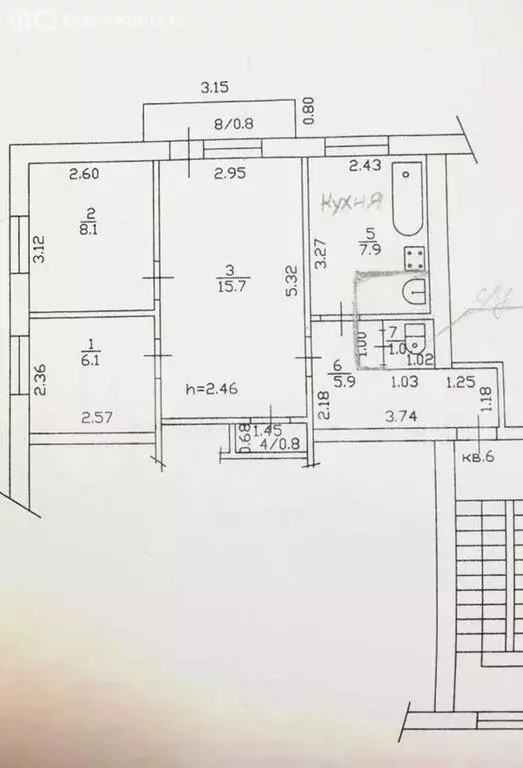 3-комнатная квартира: станица Нововеличковская, Красная улица, 30 ... - Фото 1