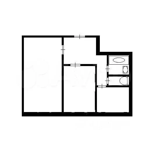 2-к. квартира, 46 м, 1/5 эт. - Фото 0