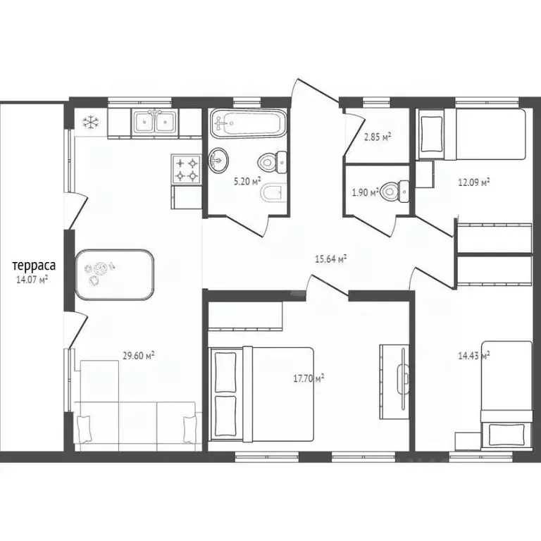 Дом в Новосибирская область, Новосибирский район, Морской сельсовет, ... - Фото 2