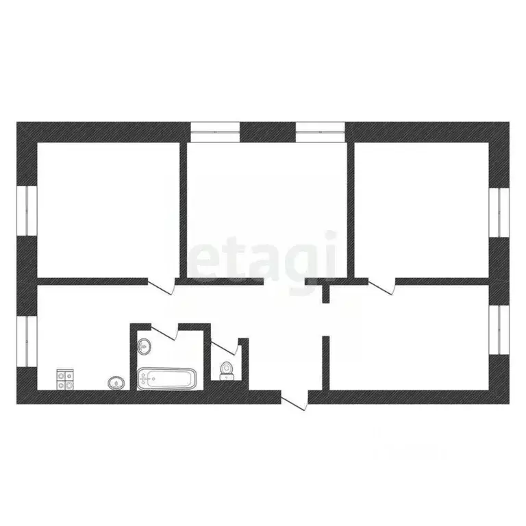 4-к кв. Иркутская область, Ангарск 107-й кв-л, 10 (84.3 м) - Фото 1