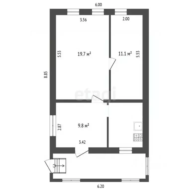 Дом в Московская область, Сергиев Посад ул. Кирова, 112Б (54 м) - Фото 2
