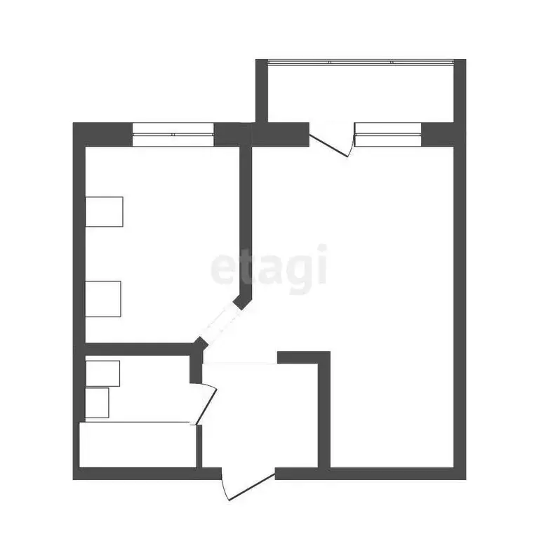 1-комнатная квартира: Улан-Удэ, микрорайон 140А, 38 (39.6 м) - Фото 1