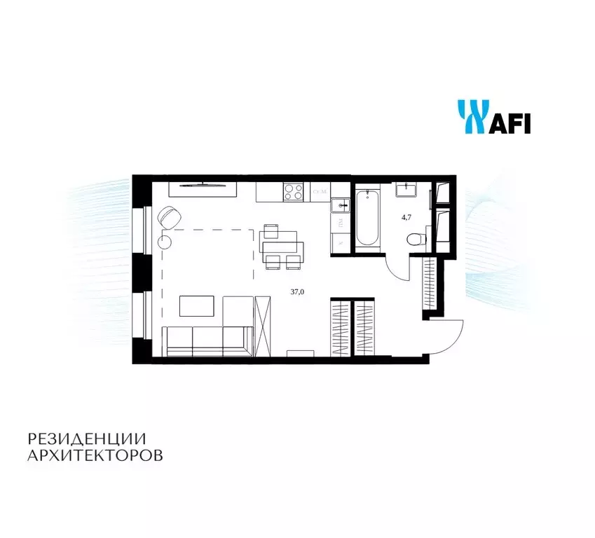 1-комнатная квартира: Москва, ЦАО, Басманный район, ЖК Резиденции ... - Фото 0
