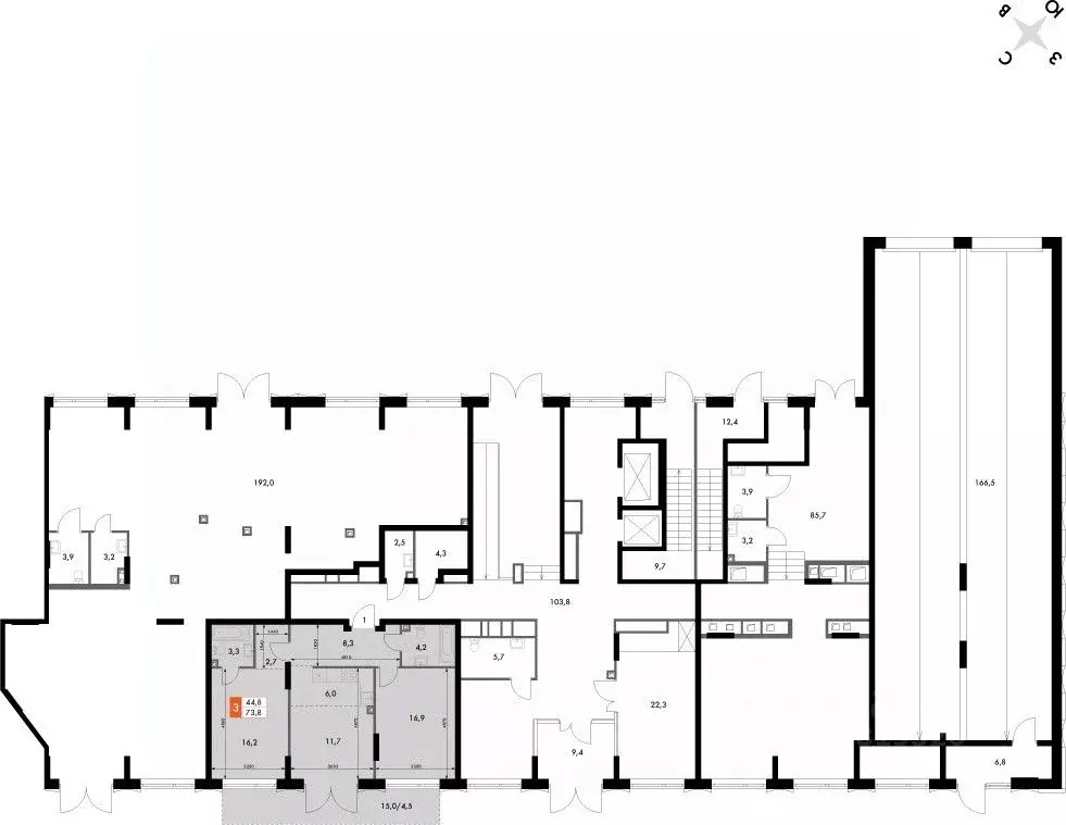 3-к кв. Нижегородская область, Нижний Новгород Черниговская ул. (73.8 ... - Фото 1