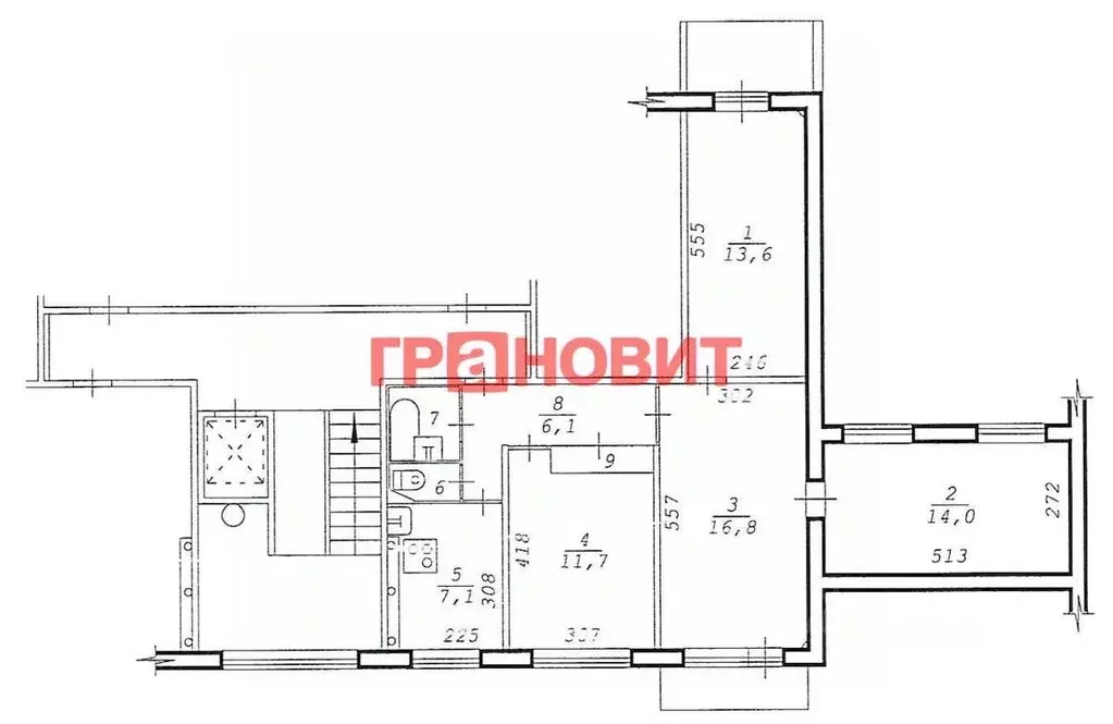 4-к кв. Новосибирская область, Новосибирск Железнодорожная ул., 8 ... - Фото 1