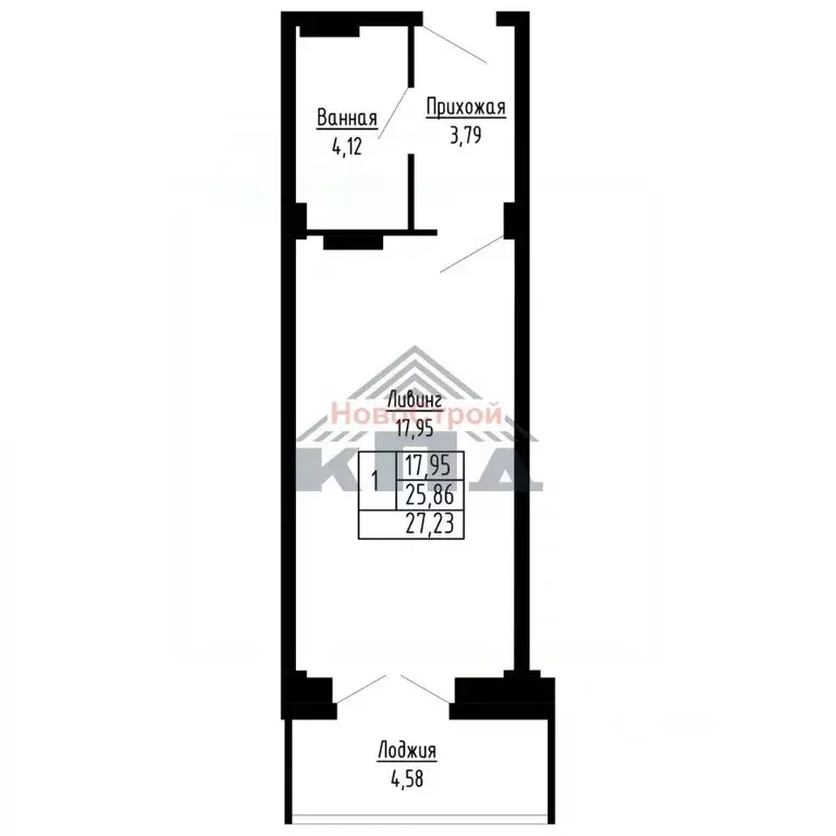 1-к кв. Омская область, Омск ул. Фрунзе (27.0 м) - Фото 1